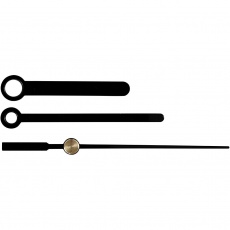 Uhrzeiger, Lochgröße 4+6 mm, Schwarz, 1 Set