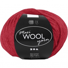 Wolle, L 125 M, Rot, 100 g/ 1 Knäuel