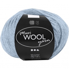Wolle, L 125 M, Staubblau, 100 g/ 1 Knäuel