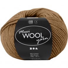 Wolle, L 125 M, Hellbraun, 100 g/ 1 Knäuel