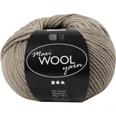 Wolle, L 125 m, Grau, 100 g/ 1 Knäuel