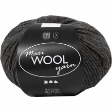 Wolle, L 125 M, Hellgrau Melange, 100 g/ 1 Knäuel
