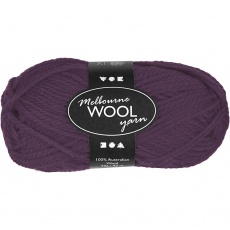 Melbourne Wool Yarn, L 92 M, Flieder, 50 g/ 1 Knäuel