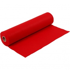 Bastelfilz, B 45 cm, Dicke 1,5 mm, 180-200 g, Rot, 5 m/ 1 Rolle