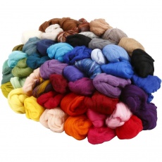 Merinowolle, Dicke 21 my, Sortierte Farben, 20x20 g/ 1 Pck