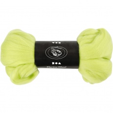 Merinowolle, Dicke 21 my, Lindgrün, 100 g/ 1 Pck
