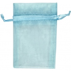 Organza-Beutel, Größe 7x10 cm, Hellblau, 10 Stk/ 1 Pck