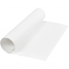 Kunstlederpapier, B 50 cm, Einfarbig, 350 g, Weiß, 1 m/ 1 Rolle
