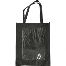 Tasche mit Front aus Kunststoff, Größe 42x34x12 cm, Schwarz, 1 Stk
