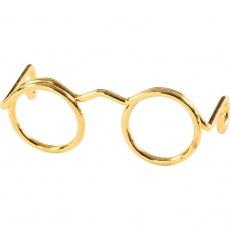 Brillen, B 25 mm, Gold, 10 Stk/ 1 Pck