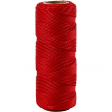 Bambuskordel, Dicke 1 mm, Rot, 65 m/ 1 Rolle