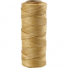 Bambuskordel, Dicke 1 mm, Gold, 65 m/ 1 Rolle