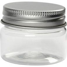 Kunststoffglas mit Schraubverschluss, H 35 mm, D 40 mm, 35 ml, 10 Stk/ 1 Pck