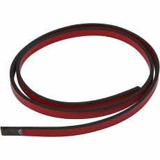 Lederband Imitat, B 10 mm, Dicke 3 mm, Rot, 1 m/ 1 Pck