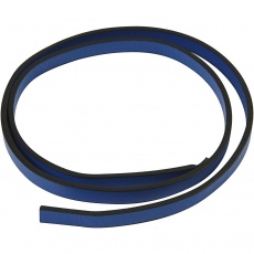 Lederband Imitat, B 10 mm, Dicke 3 mm, Blau, 1 m/ 1 Pck