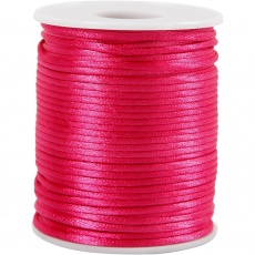 Satinband, Dicke 2 mm, Pink, 50 m/ 1 Rolle