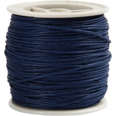 Baumwollband, Dicke 1 mm, Blau, 40 m/ 1 Rolle