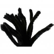 Chenilledraht, L 30 cm, Dicke 15 mm, Schwarz, 15 Stk/ 1 Pck