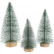 Weihnachtsbäume, H 10+13+14 cm, 3 Stk/ 1 Pck