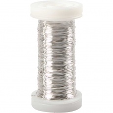Silberdraht, Dicke 0,3 mm, Versilbert, 50 g, 100 m/ 1 Rolle