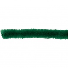 Chenilledraht, L 30 cm, Dicke 6 mm, Dunkelgrün, 50 Stk/ 1 Pck