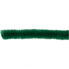 Chenilledraht, L 30 cm, Dicke 9 mm, Dunkelgrün, 25 Stk/ 1 Pck