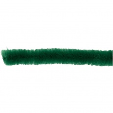 Chenilledraht, L 30 cm, Dicke 15 mm, Dunkelgrün, 15 Stk/ 1 Pck