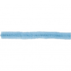 Chenilledraht, L 30 cm, Dicke 15 mm, Blau, 15 Stk/ 1 Pck