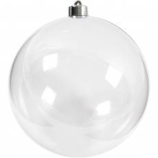 Deko-Kugeln, D 15,6 cm, Transparent, 1 Stk