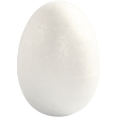 Styropor-Eier, H 4,8 cm, Weiß, 10 Stk/ 1 Pck