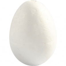 Styropor-Eier, H 6 cm, Weiß, 5 Stk/ 1 Pck