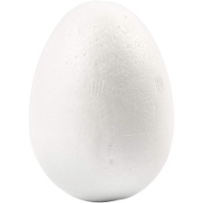 Styropor-Eier, H 6 cm, Weiß, 50 Stk/ 1 Pck