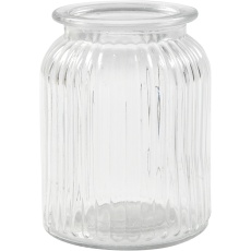 Glasgefäß, H 14,5 cm, D 11 cm, Lochgröße 7 cm, 6 Stk/ 1 Pck