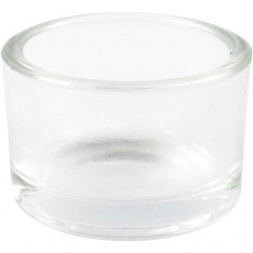Teelichtglas, H 3,2 cm, D 5 cm, 48 Stk/ 1 Box