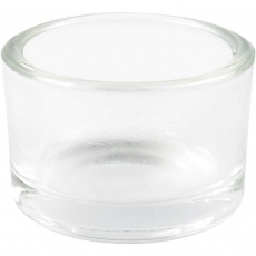 Teelichtglas, H 3,2 cm, D 5 cm, 48 Stk/ 1 Pck