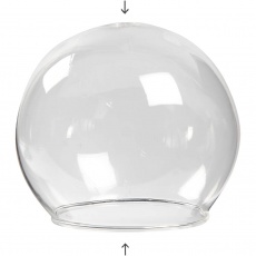 Glaskugel ohne Boden, D 8 cm, Lochgröße 5 cm, Transparent, 4 Stk/ 1 Pck