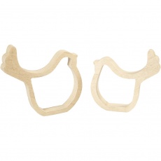 Osterküken-Silhouetten, H 13 cm, T 2 cm, B 13 cm, 2 Stk/ 1 Pck