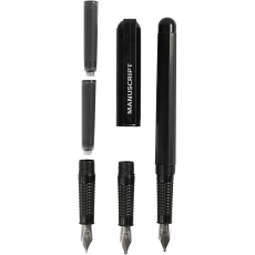 Kalligrafie-Anfänger-Set, B 0,85-1,6 mm, Schwarz, 1 Set