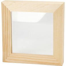 3D-Rahmen mit Glas, T 2,5 cm, Größe 12,3x12,3 cm, 1 Stk