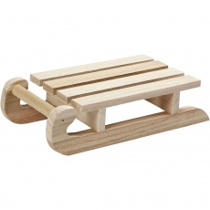 Holzschlitten, H 5 cm, L 19,5 cm, B 10 cm, 1 Stk