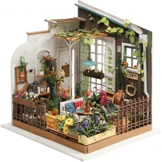 DIY-Miniatur-Zimmer, Gartenzimmer, H 21 cm, B 19,5 cm, 1 Stk