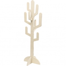 Kaktus aus Holz, H 60 cm, B 18,5 cm, Dicke 8 mm, 1 Stk