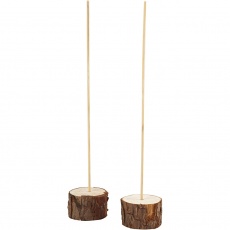 Holzfüße mit Stab, H 3 cm, D 5 cm, 2 Set/ 1 Pck