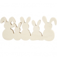 Hasen, H 11 cm, B 30 cm, Dicke 2 cm, 1 Set