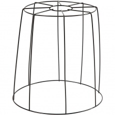 Lampenschirm-Gestell, H 20 cm, D 15,5-20 cm, Schwarz, 1 Stk