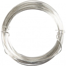 Silberdraht, Dicke 0,8 mm, Versilbert, 6 m/ 1 Rolle