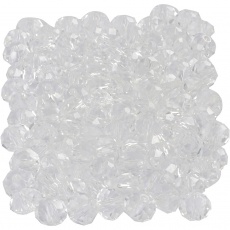 Glasschliffperlen, Größe 5x6 mm, Lochgröße 1 mm, Kristall, 100 Stk/ 1 Pck