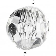 Prisma aus Acryl, Größe 12 mm, Lochgröße 1,2 mm, Glänzend transparent, 77 Stk/ 1 Pck