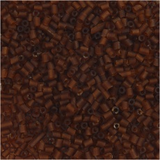 Rocaille Seed Beads 2-cut, D 1,7 mm, Größe 15/0 , Lochgröße 0,5 mm, Braun, 500 g/ 1 Btl.