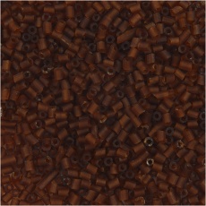 Rocaille Seed Beads 2-cut, D 1,7 mm, Größe 15/0, Lochgröße 0,5 mm, Braun, 500 g/ 1 Btl.